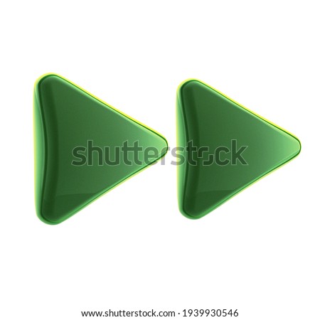green arrow front FF 3d green Royalty-Free Stock Photo #1939930546
