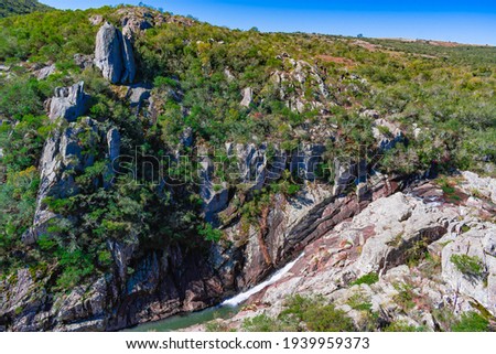 The sight from the top of Penitent Jump in Lavalleja Uruguay Royalty-Free Stock Photo #1939959373