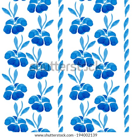 Vector seamless pattern. Floral background