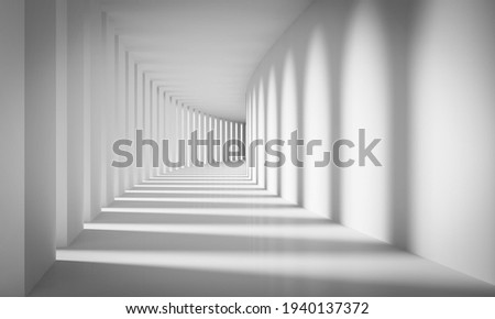3D render abstract corridor  high quality photo