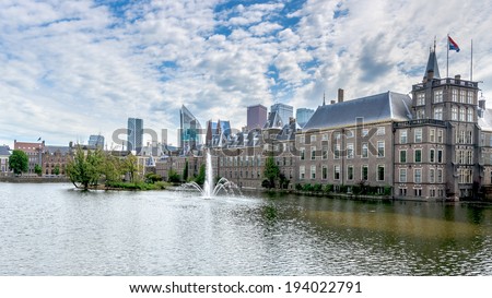 The Binnenhof (Dutch, literally "inner court"), is a complex of buildings in The Hague. It has been the location of the Dutch parliament, since 1446, and has been the centre of Dutch politics