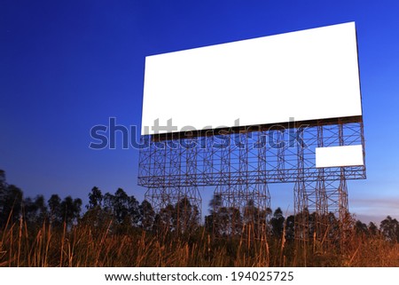 Blank billboard on  Useful for your advertisement 