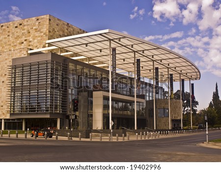 This is a picture of the Robert Mondavi Performing Arts Center at the University of California at Davis, a public university. Royalty-Free Stock Photo #19402996