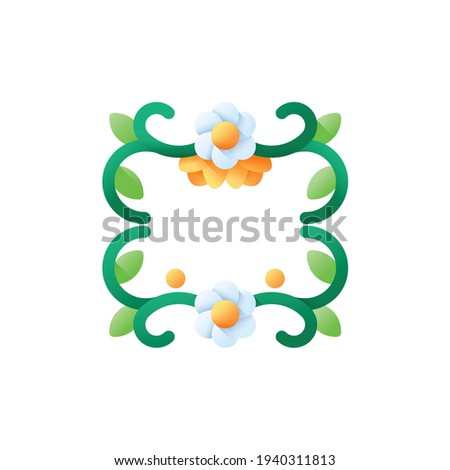 Floral design Flat Icon Isolated On White Background