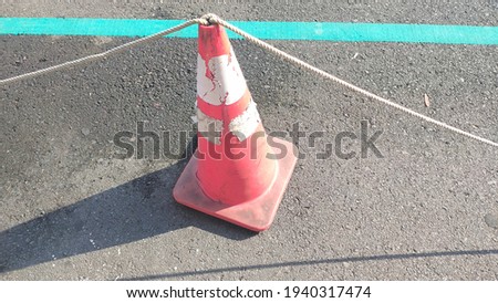 traffic cones in the road. street photography