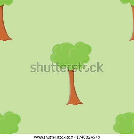 
Seth collection of summer green trees different trees illustration on white background nature stylization forest pattern seamless
