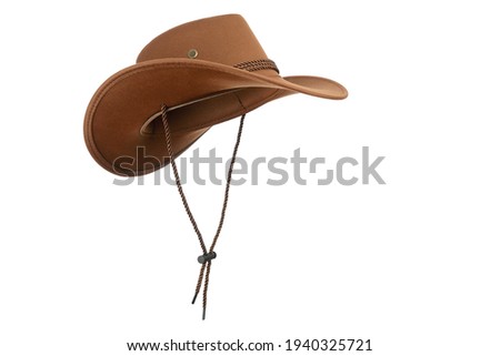 A brown cowboy hat isolated on a white background Royalty-Free Stock Photo #1940325721