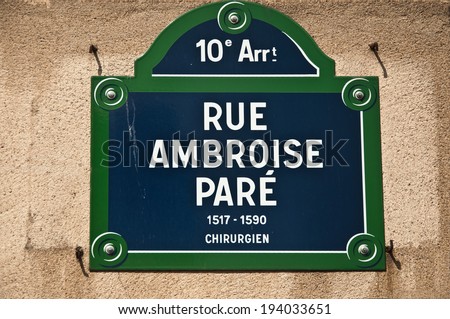 ambroise ParÃ?Â© street in paris