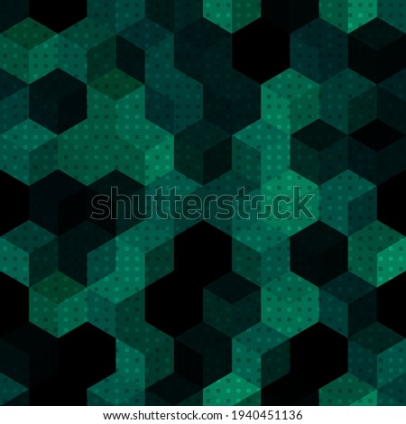 Texture military malachite green colors forest camouflage seamless pattern