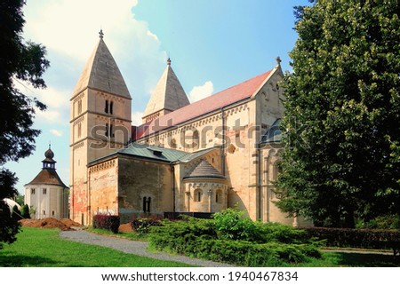 Church of Jak, Hungary from the 13. century, built in romanesque style.		