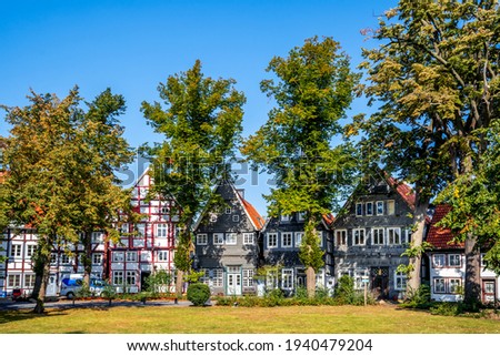 Historical Church Square in Guetersloh, Germany 