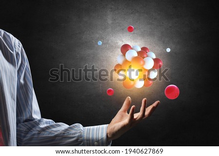 Science concept with sphere model