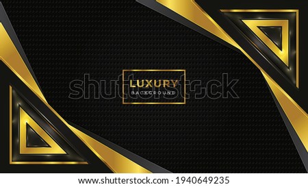Golden luxury background template with golden pattern
