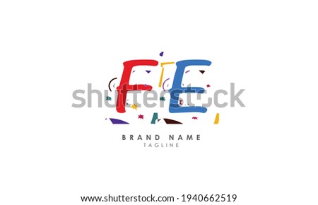 Alphabet letters Initials Monogram logo FE, EF, E and F