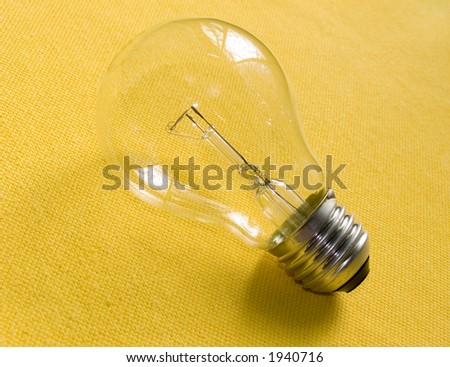 Electric lamp on a yellow background.