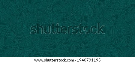Tropical leaf Wallpaper, Luxury nature leaves pattern design, Golden banana leaf line arts, Hand drawn outline design for fabric , print, cover, banner and invitation, Vector illustration. Royalty-Free Stock Photo #1940791195