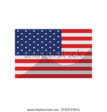 united states flag national icon isolated