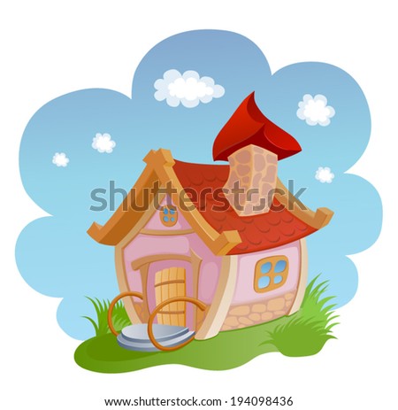 little fairy house with a tiled roof