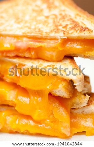 grilled cheese and heirloom tomato sandwiches stock photo