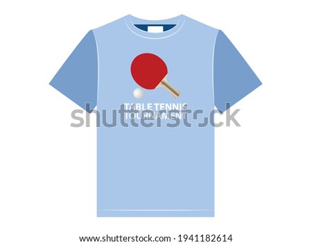 Table tennis sports t-shirt design, vector illustration