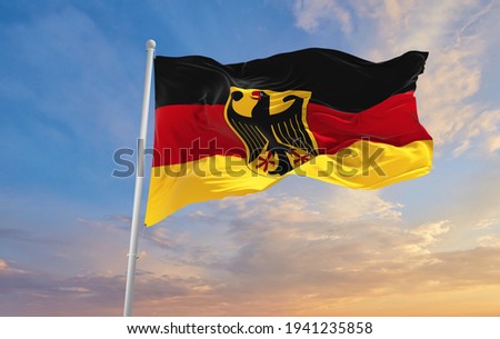 Large Germany flag waving in the wind