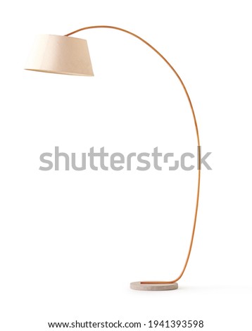 Floor lamp, isolated on white background. Royalty-Free Stock Photo #1941393598