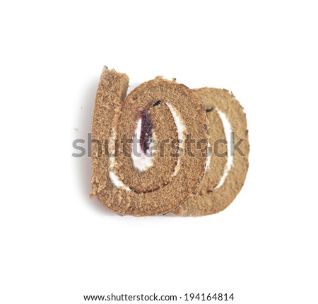 sweet roll isolated on white background