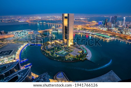 Bird eye view of four season hotel Bahrain  Royalty-Free Stock Photo #1941766126