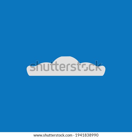 Cloud flat icon. Simple style weather symbol. weather Logo design element. T-shirt printing. eps10. Vector for sticker.