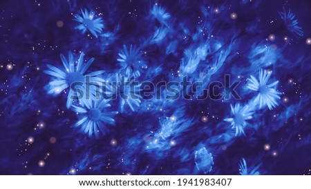 Blue flowers background. Blue floral background.