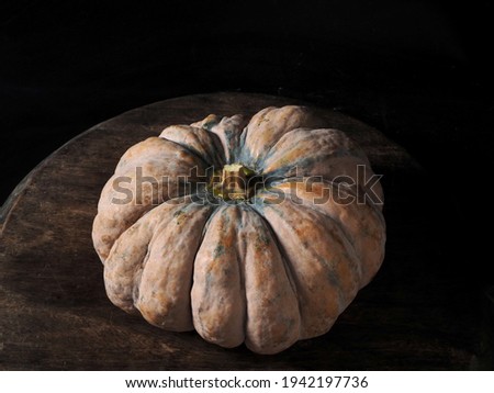 Thai pumpkin on an old wooden table for dessert