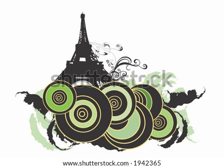 Abstract illustration of the Eiffel tower