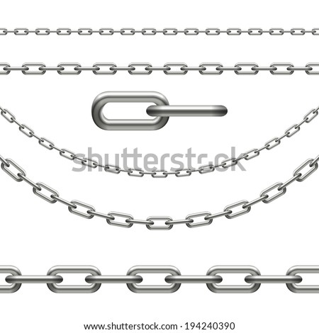 Chain - infinity, curved, link Royalty-Free Stock Photo #194240390
