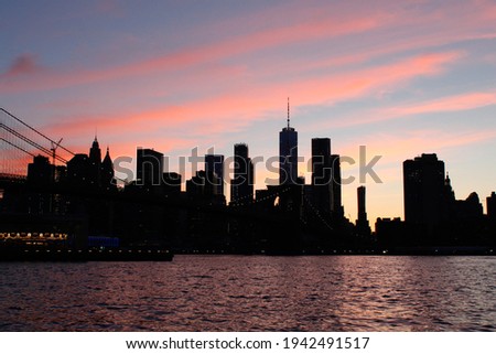 Sunset in Brooklyn in NYC