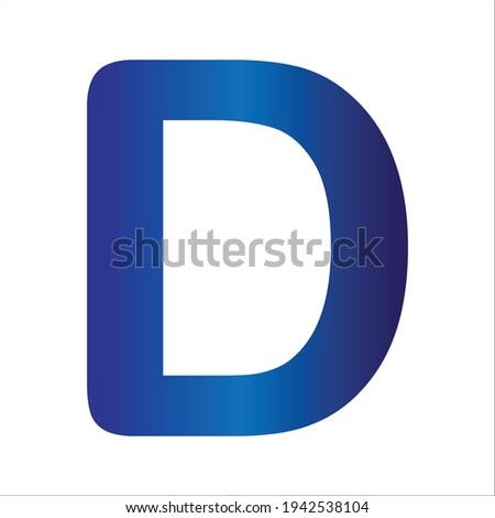 uppercase letter D design vector graphic