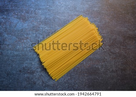 Uncooked whole dried thin Spaghetti pasta