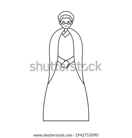Isolated african american grandmother - Vector illustration design