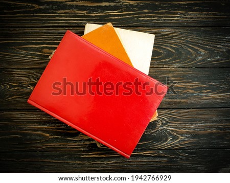 book on old wooden background