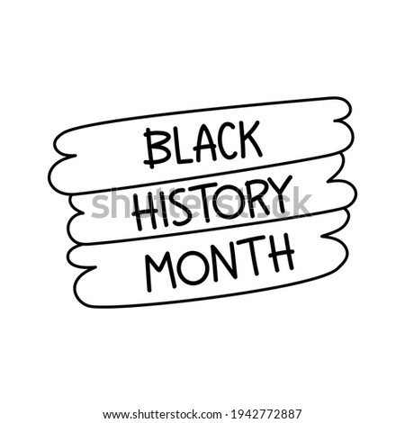 Black history month text in a flag - Vector