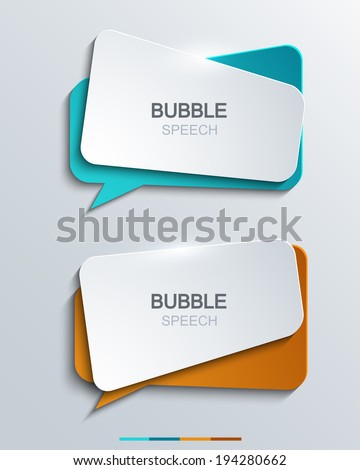 Vector modern bubble speech icons set. Business development,education.