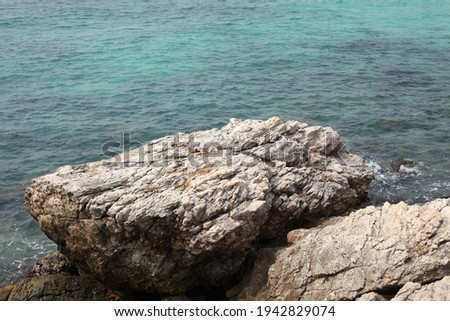The view of the rocks along the sea, Koh Samet.