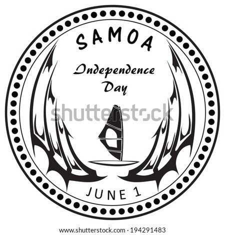 Independence Day State of Samoa. Vector illustration without trace.
