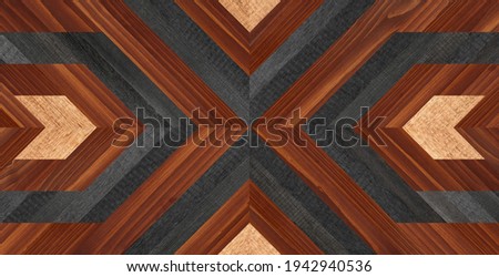 Wood texture background. Colorful rustic wooden panel with chevron pattern for wall decor. 