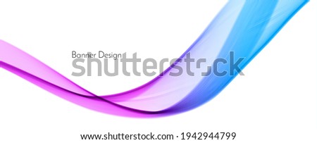 Abstract modern decorative wave banner background