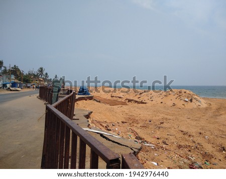 wave damages kerala coast, Shankumugham Beach, Thiruvananthapuram Kerala