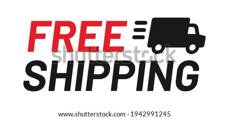 Free shipping delivery icon vector illustration sticker design.