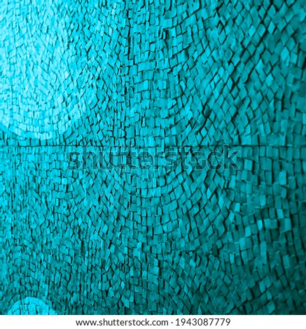 green  and blue Square Mosaic. Beautiful Mosaic, Background. curve line