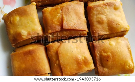 A Beautiful Picture of Chinese Pocket Samosa. Spicy iftaari dish