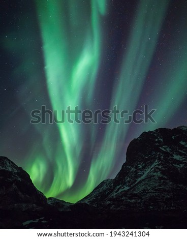 Aurora borealis northern lights aurora australis, captured in Norway
