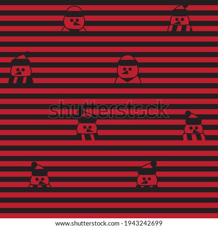 Christmas Snowman seamless pattern design for website graphics, fashion textile